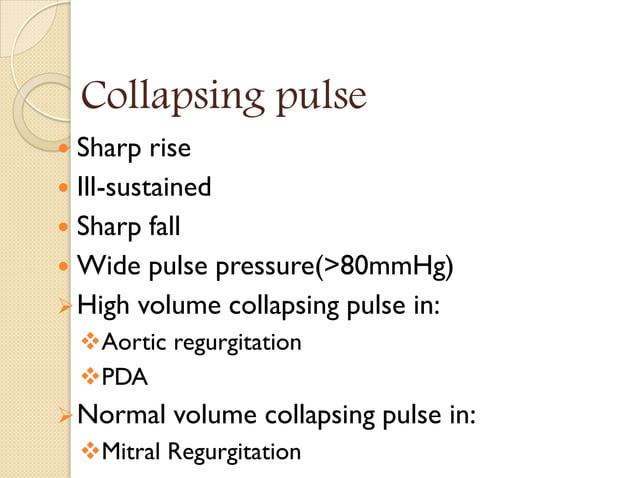 Pulse Abnormal Findings