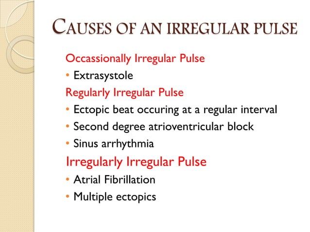 Pulse Abnormal Findings