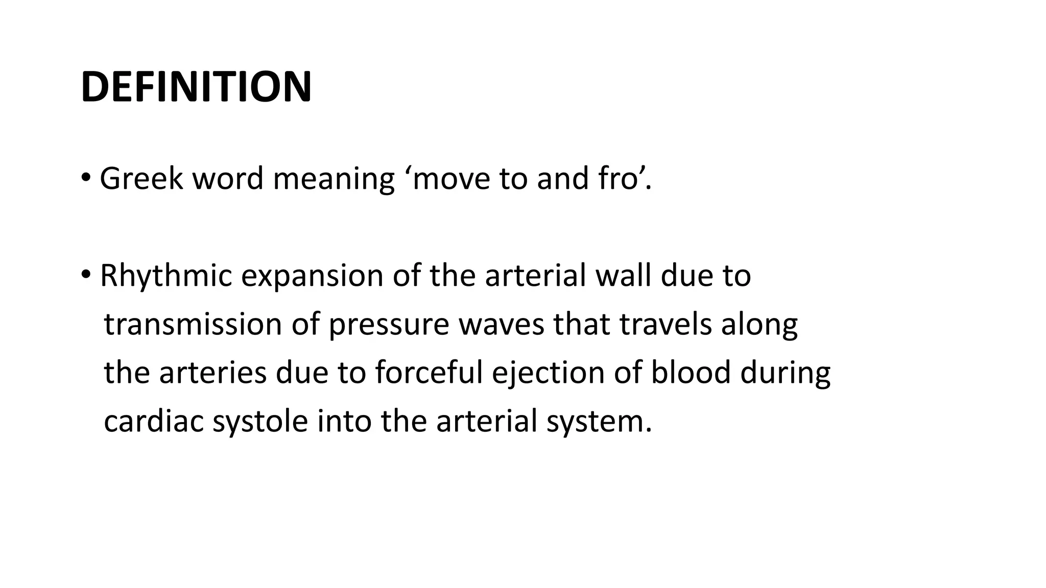 Pulse - Arterial Pulse - Types | PPTX