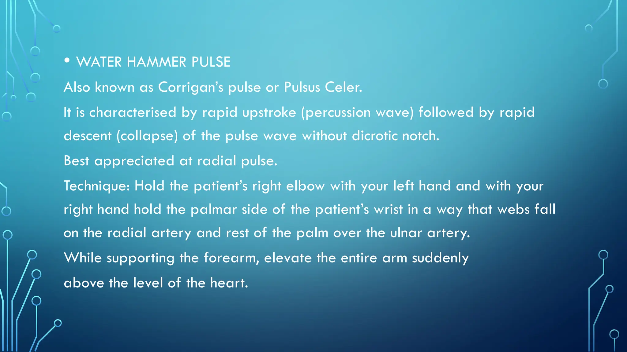 different types of pulse, normal physiology | PPTX