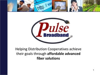Helping Distribution Cooperatives achieve their goals through  affordable advanced fiber solutions 