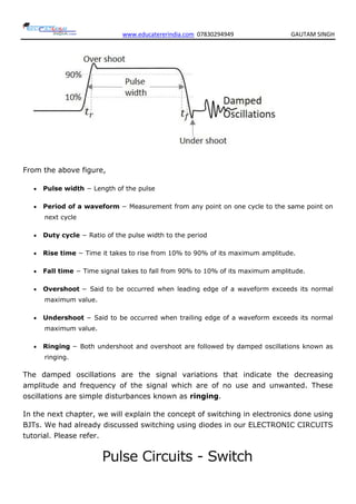 Pulse Trailing Pulse circuits | PDF