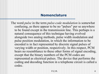 Pulse code modulation | PPT