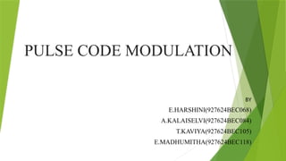 Comprehensive Overview of Pulse Code Modulation in Digital ...