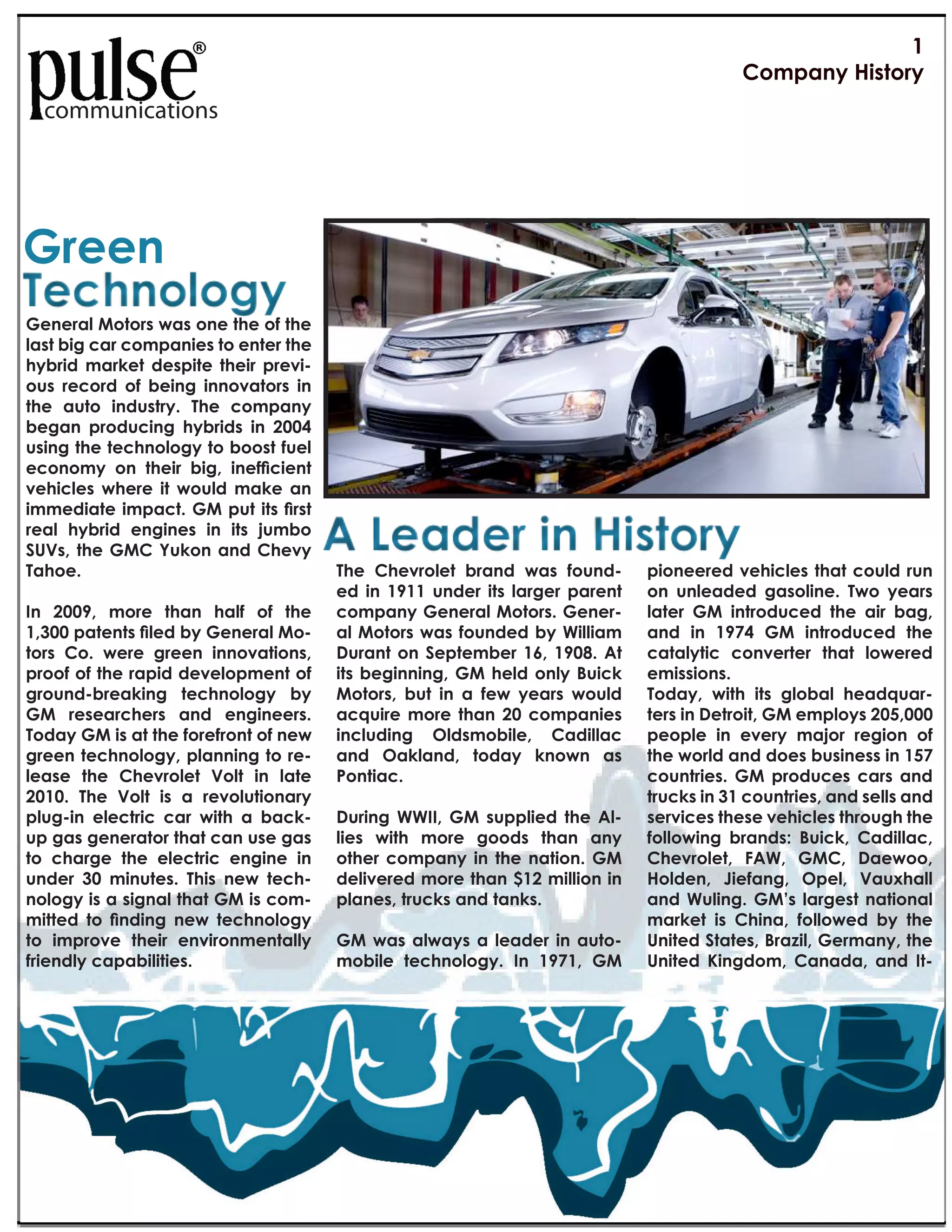 !"
                                                                                                  #$%&'()"*+,-$.)
  communications




=.11(
!"#$%&'&()
=1(1.'3">$-$.,"6',"$(1"-01"$7"-01"
3',-"4+;"<'."<$%&'(+1,"-$"1(-1."-01"
0)4.+5" %'.I1-" 51,&+-1" -01+." &.12+9
$8," .1<$.5" $7" 41+(;" +(($2'-$.," +("
-01" '8-$" +(58,-.)?" /01" <$%&'()"
41;'(" &.$58<+(;" 0)4.+5," +(" KEEQ"
8,+(;"-01"-1<0($3$;)"-$"4$$,-"7813"
!"#$#%&' #$' ()!*+' ,*-.' *$!/0"*!$('
210+<31," 601.1" +-" 6$835" %'I1" '("
*%%!1*2(!'*%32"(4'56'37('*(8'0+8('
.1'3" 0)4.+5" 1(;+(1," +(" +-," S8%4$"
B[X,D" -01" =>#" ^8I$(" '(5" #012)"       !"#$%&$'"()"*(+,-'.
/'0$1?"                                   /01" #012.$31-" 4.'(5" 6'," 7$8(59          &+$(11.15"210+<31,"-0'-"<$835".8("
                                          15" +(" !:!!" 8(51." +-," 3'.;1." &'.1(-"   $(" 8(31'515" ;',$3+(1?" /6$" )1'.,"
N(" KEE:D" %$.1" -0'(" 0'37" $7" -01"     <$%&'()"=1(1.'3">$-$.,?"=1(1.9              3'-1." =>" +(-.$58<15" -01" '+." 4';D"
9.:;;'32(!$(8'0<!1',&'5!$!+2<'6#9         '3">$-$.,"6',"7$8(515"4)"@+33+'%"           '(5" +(" !:PQ" =>" +(-.$58<15" -01"
-$.," #$?" 61.1" ;.11(" +(($2'-+$(,D"     A8.'(-" $(" B1&-1%41." !CD" !:EF?" G-"      <'-'3)-+<" <$(21.-1." -0'-" 3$61.15"
&.$$7"$7"-01".'&+5"51213$&%1(-"$7"        +-," 41;+((+(;D" =>" 0135" $(3)" H8+<I"     1%+,,+$(,?"
;.$8(594.1'I+(;" -1<0($3$;)" 4)"          >$-$.,D" 48-" +(" '" 716" )1'.," 6$835"     /$5')D" 6+-0" +-," ;3$4'3" 01'5J8'.9
=>" .1,1'.<01.," '(5" 1(;+(11.,?"         '<J8+.1" %$.1" -0'(" KE" <$%&'(+1,"         -1.,"+("A1-.$+-D"=>"1%&3$),"KERDEEE"
/$5')"=>"+,"'-"-01"7$.17.$(-"$7"(16"      +(<385+(;" L35,%$4+31D" #'5+33'<"           &1$&31" +(" 121.)" %'S$." .1;+$(" $7"
;.11("-1<0($3$;)D"&3'((+(;"-$".19         '(5" L'I3'(5D" -$5')" I($6(" ',"            -01"6$.35"'(5"5$1,"48,+(1,,"+("!RP"
31',1" -01" #012.$31-" X$3-" +(" 3'-1"    M$(-+'<?"                                   <$8(-.+1,?" =>" &.$58<1," <'.," '(5"
KE!E?" /01" X$3-" +," '" .12$38-+$('.)"                                               -.8<I,"+("T!"<$8(-.+1,D"'(5",133,"'(5"
&38;9+(" 131<-.+<" <'." 6+-0" '" 4'<I9    A8.+(;" @@NND" =>" ,8&&3+15" -01" G39       ,1.2+<1,"-01,1"210+<31,"-0.$8;0"-01"
8&";',";1(1.'-$."-0'-"<'("8,1";',"        3+1," 6+-0" %$.1" ;$$5," -0'(" '()"         7$33$6+(;" 4.'(5,U" H8+<ID" #'5+33'<D"
-$" <0'.;1" -01" 131<-.+<" 1(;+(1" +("    $-01." <$%&'()" +(" -01" ('-+$(?" =>"       #012.$31-D" VG@D" =>#D" A'16$$D"
8(51." TE" %+(8-1,?" /0+," (16" -1<09     513+21.15"%$.1"-0'("O!K"%+33+$("+("         *$351(D" W+17'(;D" L&13D" X'8Y0'33"
($3$;)"+,"'",+;('3"-0'-"=>"+,"<$%9        &3'(1,D"-.8<I,"'(5"-'(I,?"                  '(5" @83+(;?" =>Z," 3'.;1,-" ('-+$('3"
%*((!1' (#' 0$1*$-' $!=' (!")$#<#-&'                                                  %'.I1-" +," #0+('D" 7$33$615" 4)" -01"
-$" +%&.$21" -01+." 1(2+.$(%1(-'33)"      =>" 6'," '36')," '" 31'51." +(" '8-$9       [(+-15"B-'-1,D"H.'+3D"=1.%'()D"-01"
7.+1(53)"<'&'4+3+-+1,?                    %$4+31" -1<0($3$;)?" N(" !:P!D" =>"         [(+-15" ]+(;5$%D" #'('5'D" '(5" N-9
 