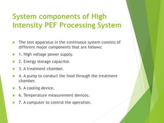 Pulse Electric Field - PEF | PPTX