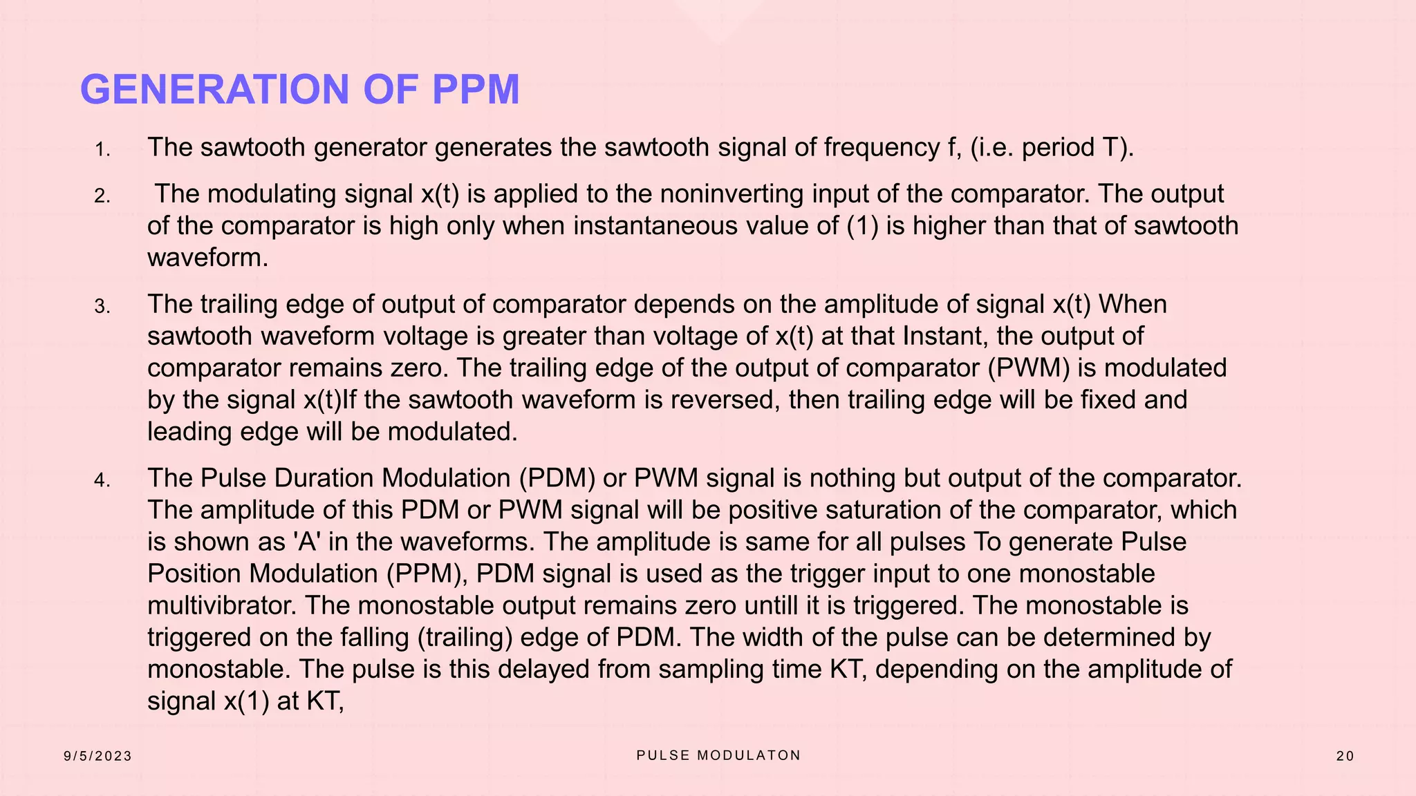 Pulse Modulation.pptx | Digital Audio | Computer Software and Applications
