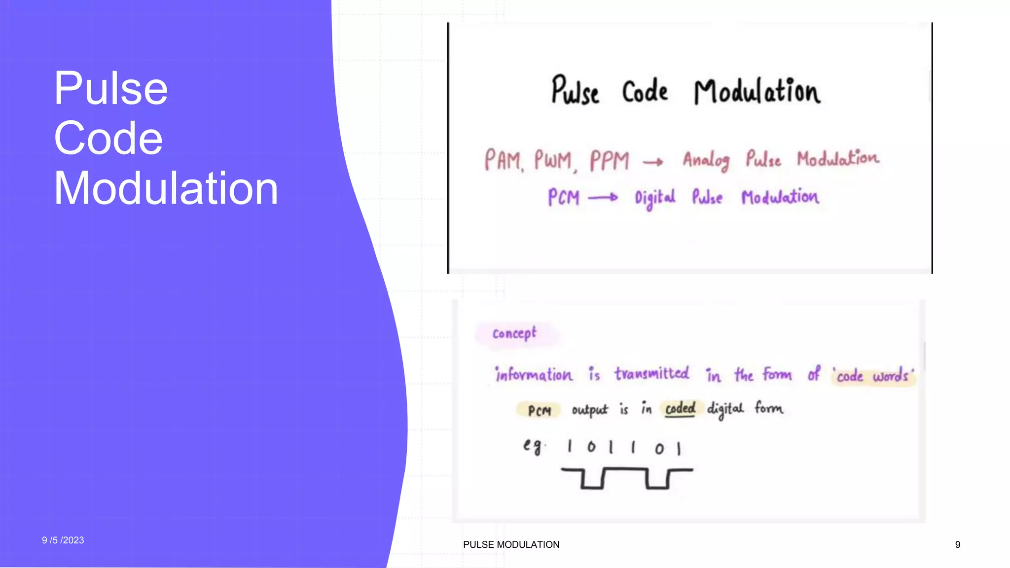Pulse Modulation.pptx | Digital Audio | Computer Software and Applications