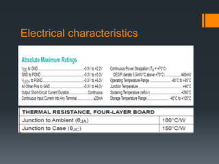 Electrical characteristics
 