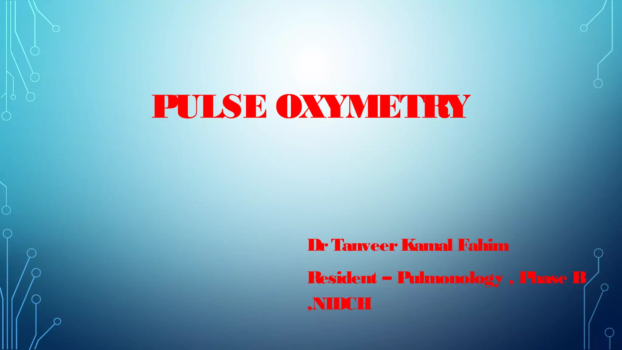 Pulse oximetry PPT