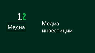 8
Медиа
инвестиции
Медиа
 