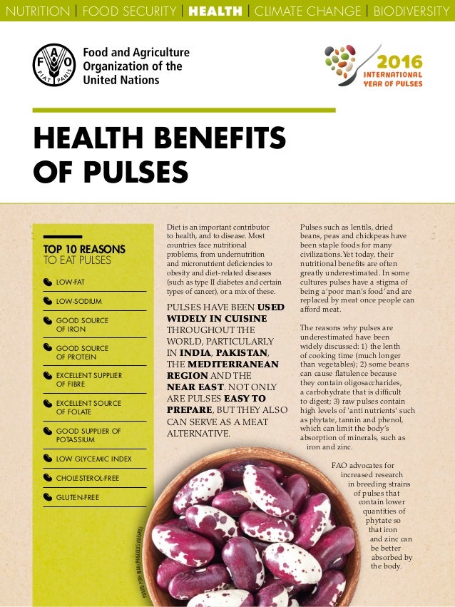 Pulses and health benefits