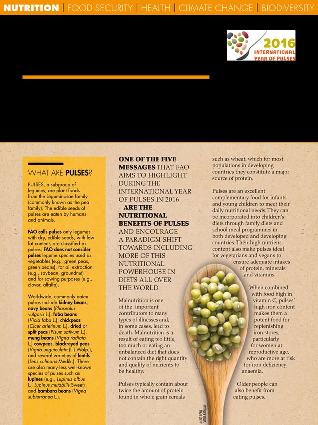 Pulses and nutritional benefits