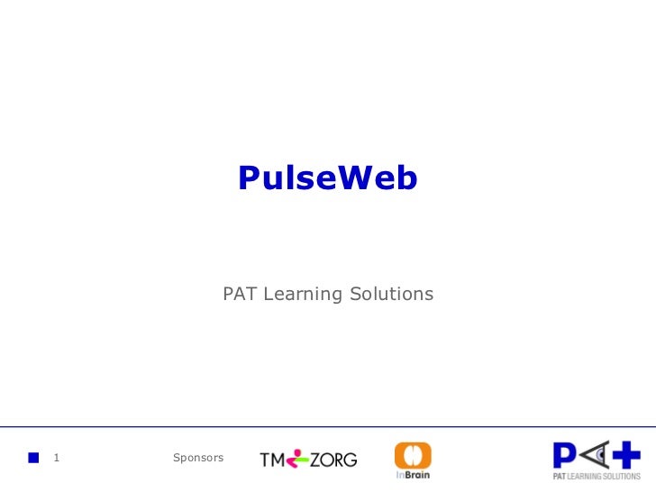 pat learning summit - pulseweb ontwikkelingen