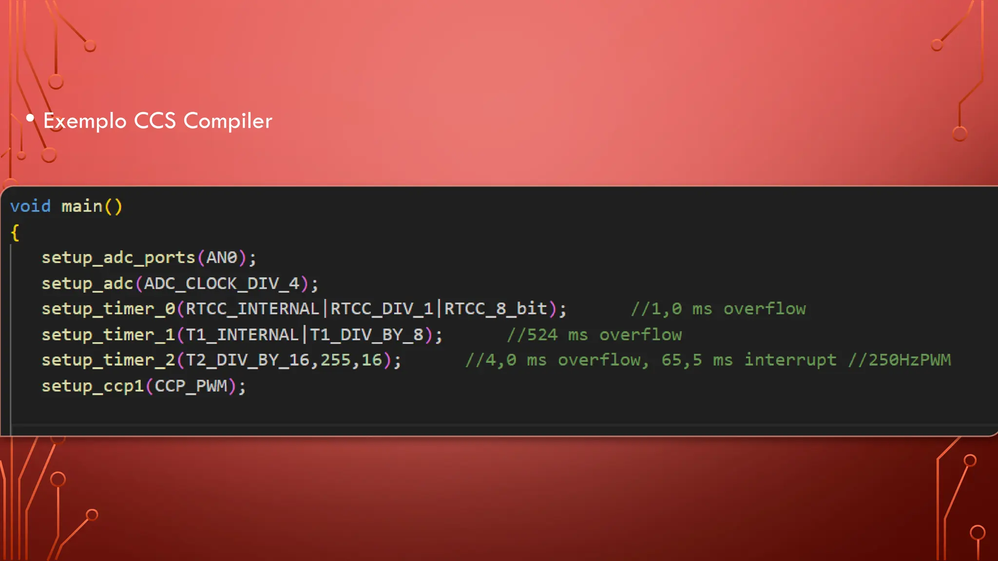 • Exemplo CCS Compiler
 
