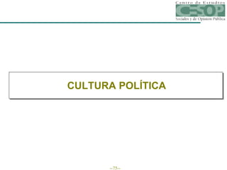 CULTURA POLÍTICA 