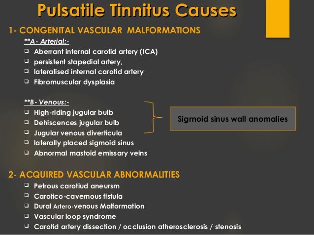 Pulstaile tinitus radiology