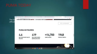 PUMA TODAY
The Data is of Dec. 2018, as we didn’t get any
official data so, this is what we got.
 