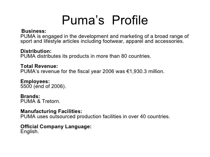 target market of puma