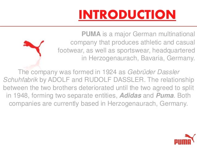 introduction of puma company off 59 