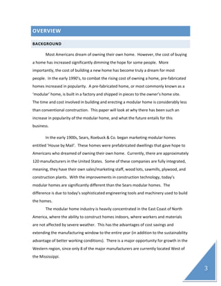 Modular Home Industry Analysis (2007) | PDF
