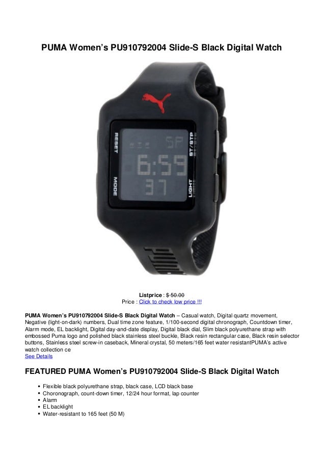 how to set time on puma digital watch