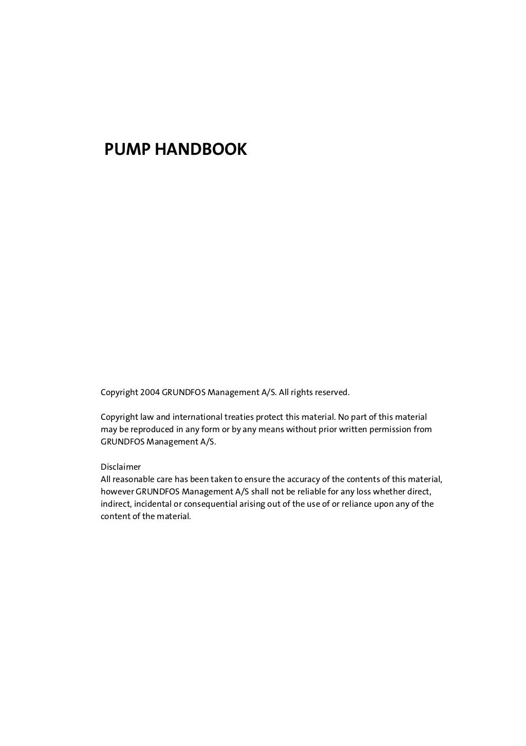 Pump handbook