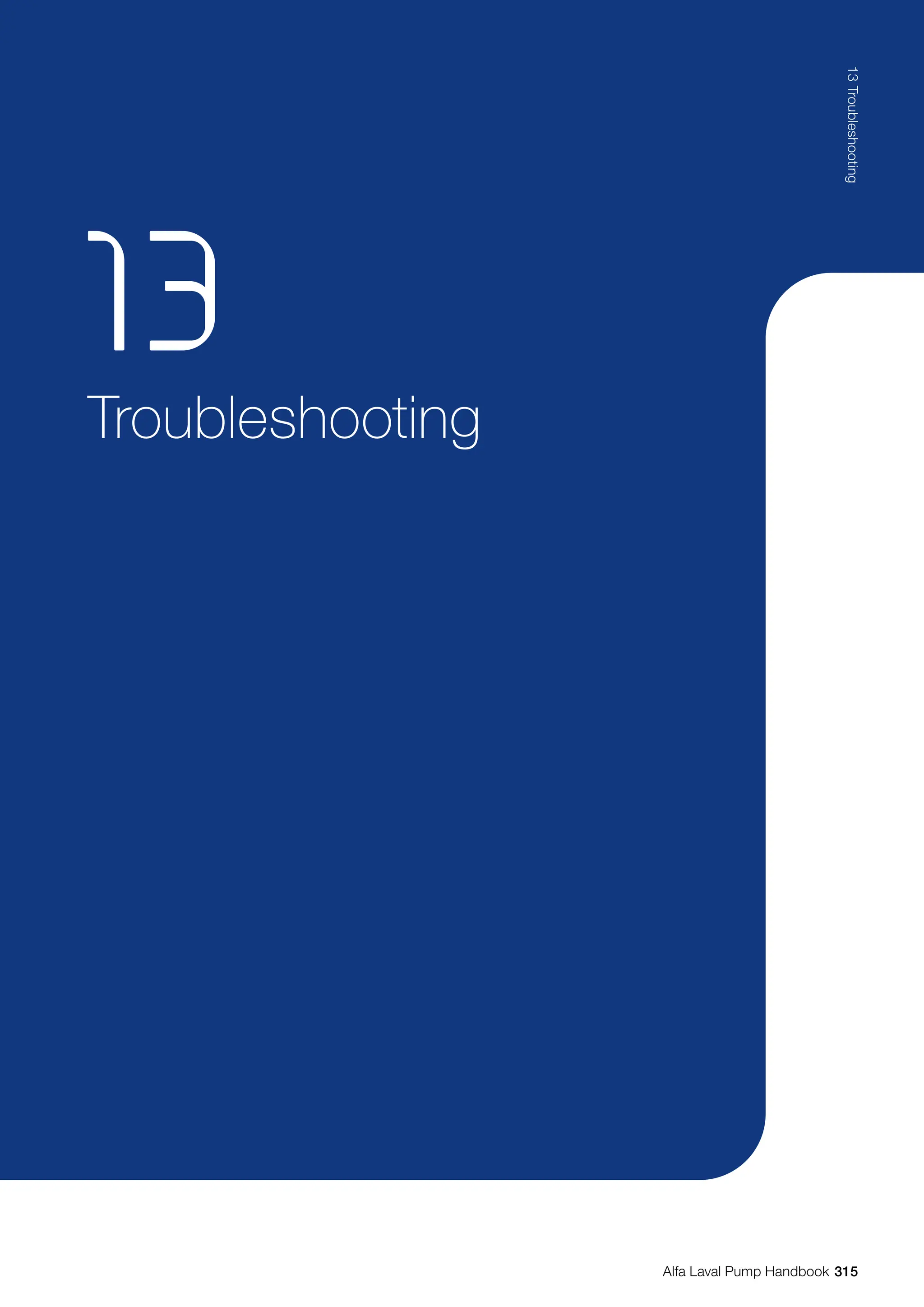 Troubleshooting
13
315
13
Troubleshooting
Alfa Laval Pump Handbook
 