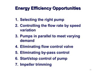 Pump and cooling tower energy performance | PPT