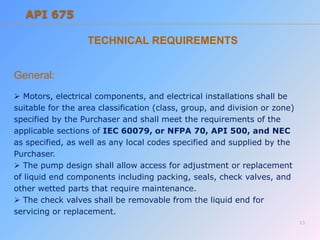 Pump api 675 presentation | PPTX