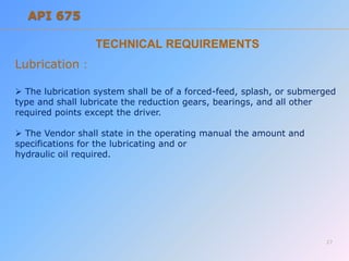 Pump api 675 presentation | PPTX