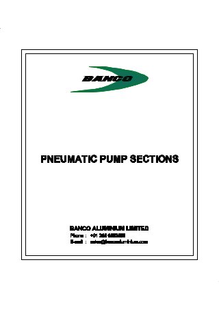 Aluminum Pump Body Sections Manufacturer and Supplier - Banco Aluminium