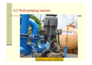 Dr. Fahid Rabah , PE frabah@iugaza.edu ٨
Vertical dry motor installation
6.2 Well pumping stations
 