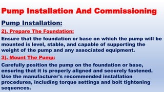Pump installation guidelines in an industry | PDF