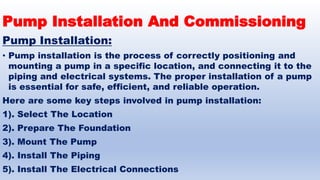 Stack Pump Installation Pump installation guidelines in an industry | PDF