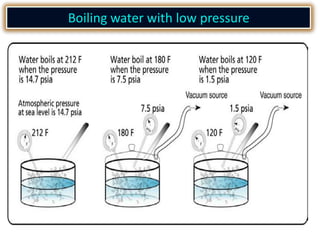 Boiling water with low pressure
 