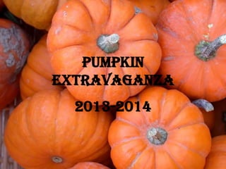 Pumpkin
Extravaganza
2013-2014

 