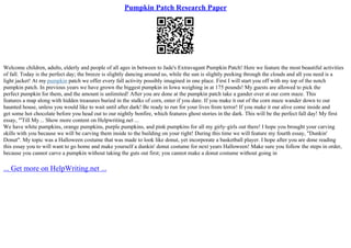 Pumpkin Lab Report | PPT