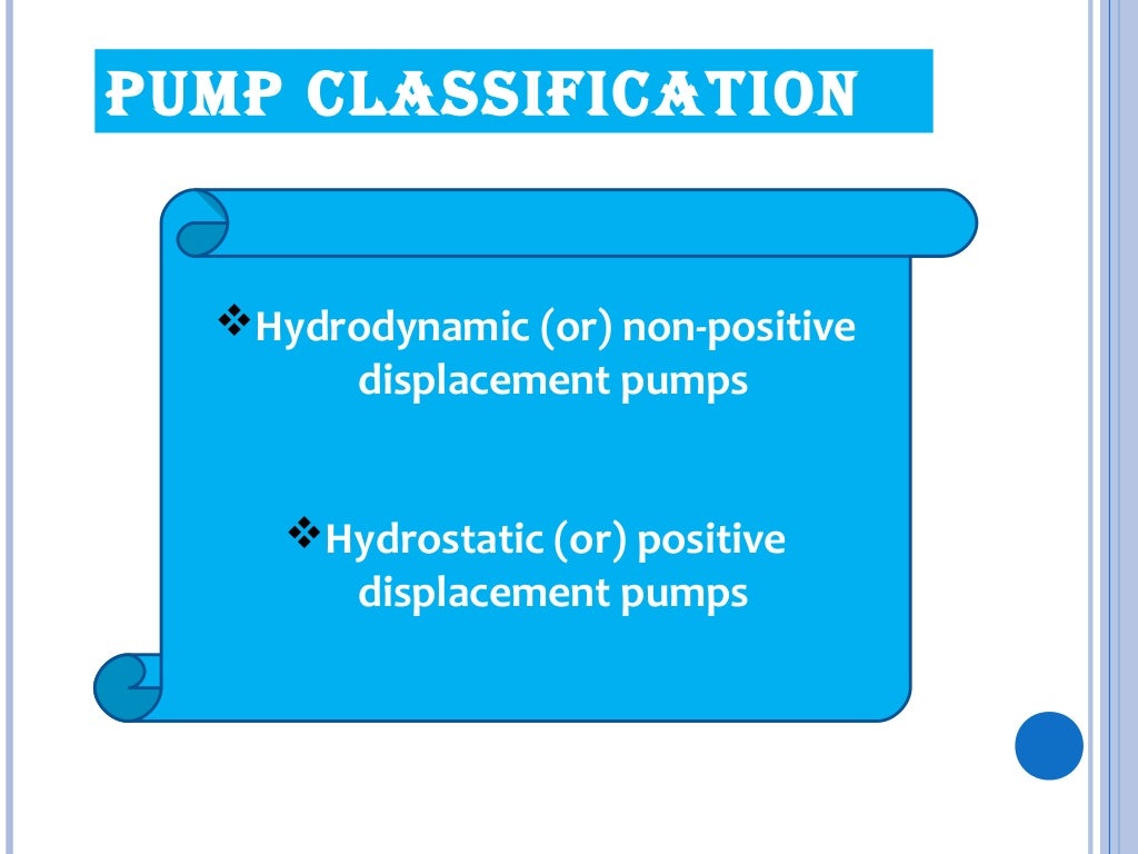 pumps and its typesppt