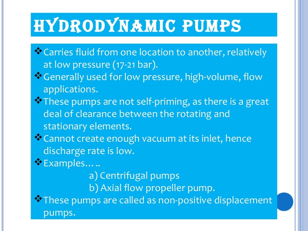 pumps and its typesppt
