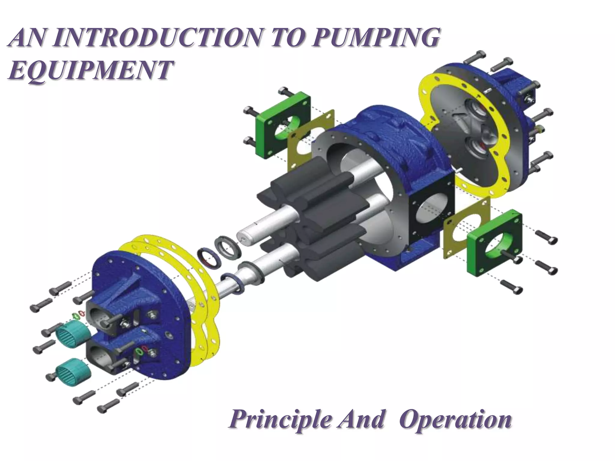 AN INTRODUCTION TO PUMPING
EQUIPMENT
Principle And Operation
 