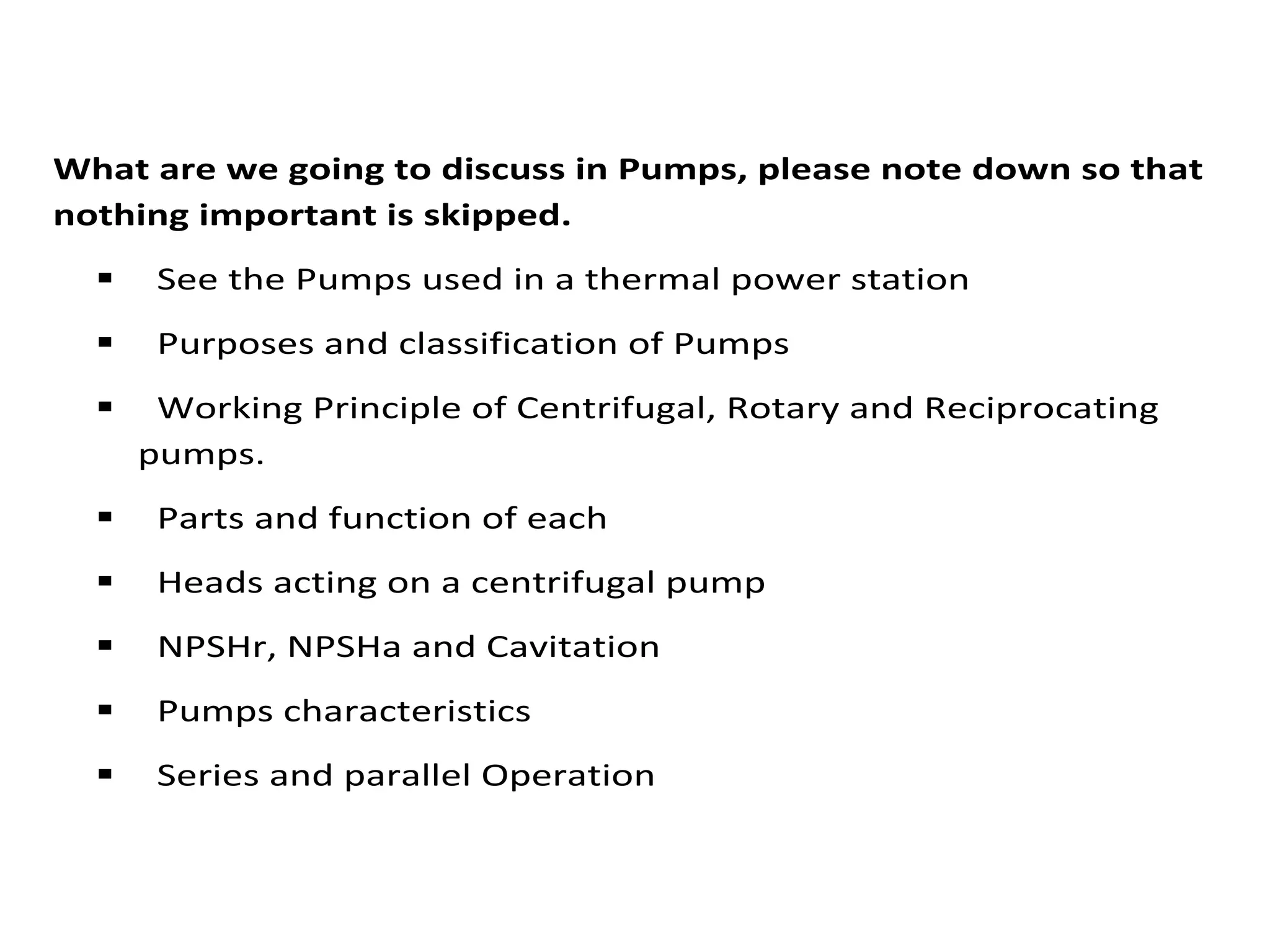 Pump N Function Pumps of all the pump of power plant engineer | PPTX