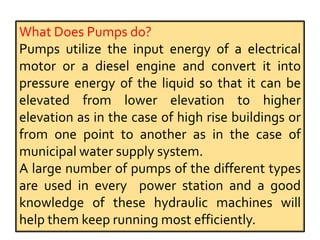 Pumps of all the pump of power plant engineer | PPTX