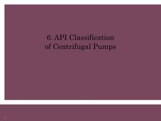 24
6. API Classification
of Centrifugal Pumps
 
