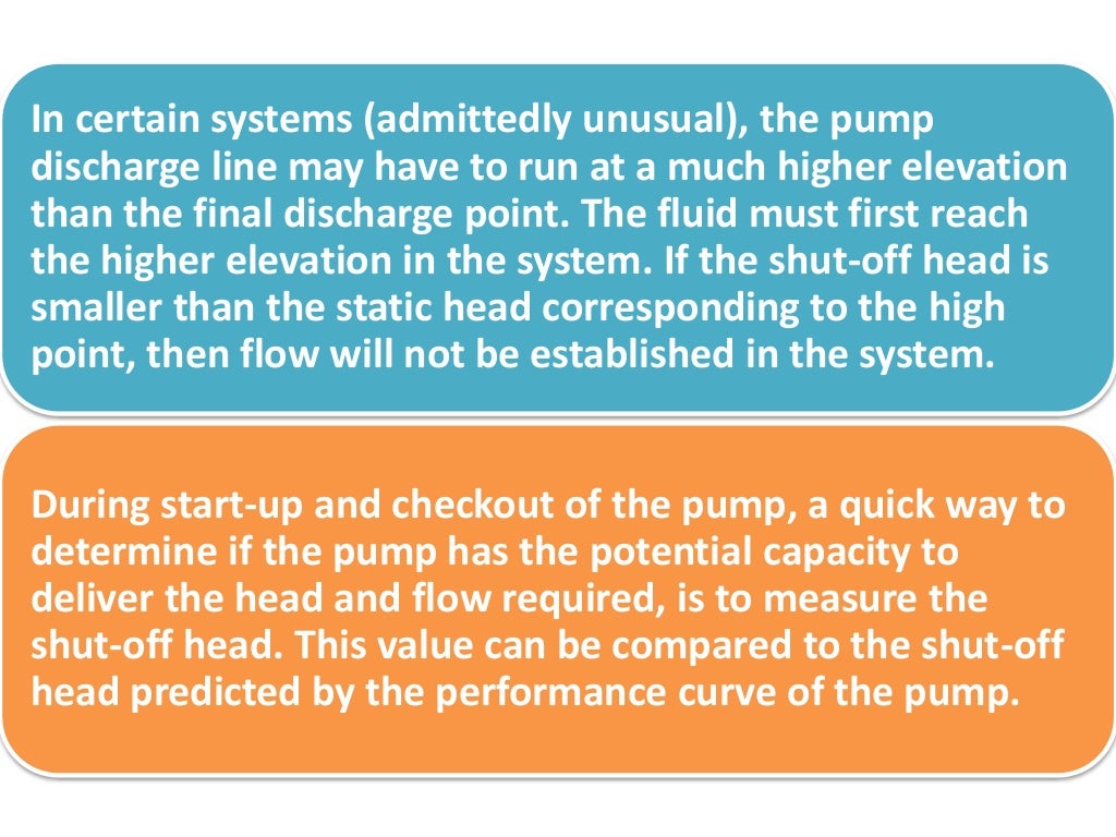 Calculation Of Pump Head