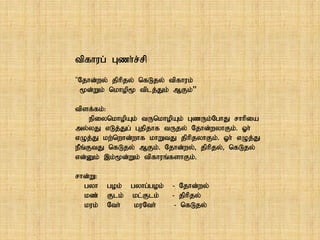 tpfhug; Gzh;r;rp
“Njhd;wy; jphpjy; nfLjy; tpfhuk;
%d;Wk; nkhop% tplj;Jk; MFk;”
tpsf;fk;:
epiynkhopAk; tUnkhopAk; GzUk;NghJ rhhpia
my;yJ vLj;Jg; Gjpjhf tUjy; Njhd;wyhFk;. Xh;
vOj;J kw;nwhd;whf khWtJ jphpjyhFk;. Xh; vOj;J
ePq;FtJ nfLjy; MFk;. Njhd;wy;> jphpjy;> nfLjy;
vd;Dk; ,k;%d;Wk; tpfhuq;fshFk;.
rhd;W:
gyh gok; gyhg;gok; - Njhd;wy;
kz; Flk; kl;Flk; - jphpjy;
kuk; Nth; kuNth; - nfLjy;
 