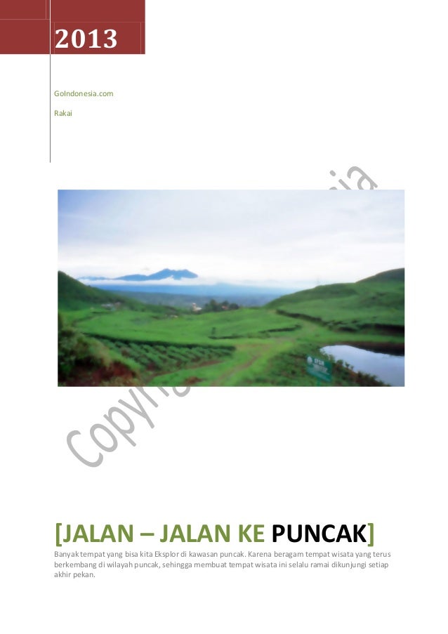 Hotel Puncak Dan Kawasannya Sebagai Tempat Favorit Wisata