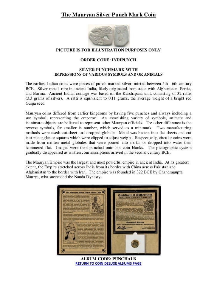 Mauryan Silver Punch Mark Coins