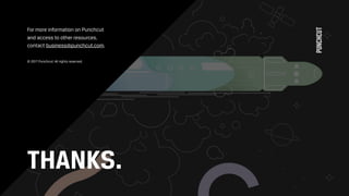 THANKS.
For more information on Punchcut
and access to other resources,
contact business@punchcut.com.
© 2017 Punchcut. All rights reserved.
 