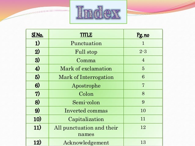 punctuation title
